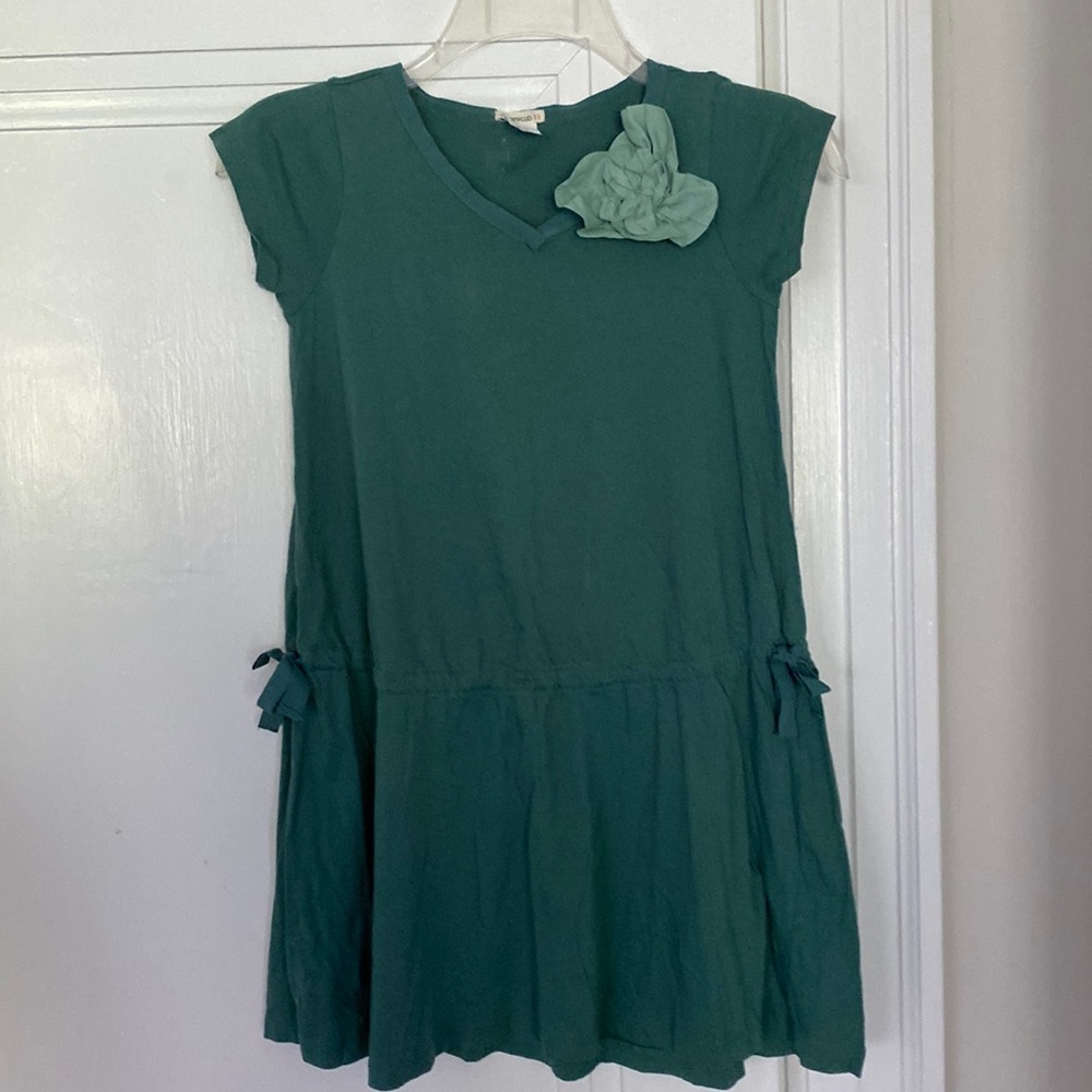 Crewcuts girl’s dress; sz 8; green; 100% cotton; good condition